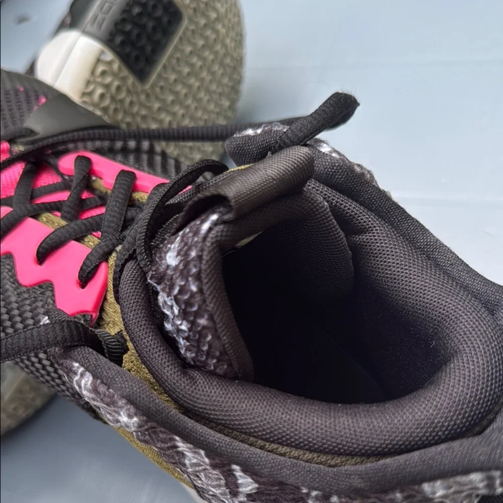 Jordan I Don’t Care Black and Pink Sneakers Hi Tops New